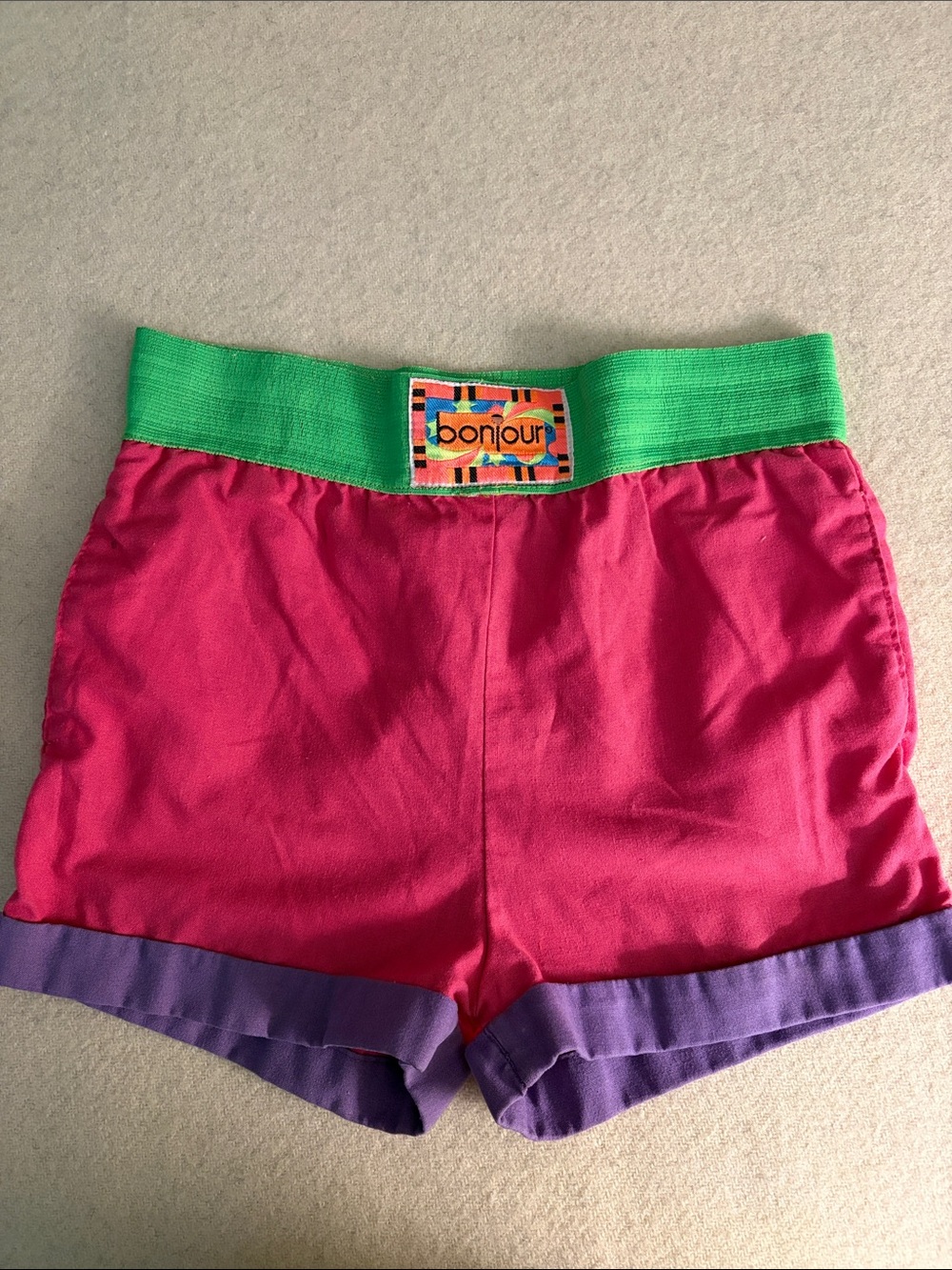 Colorful Cotton Shorts with Side Pockets
